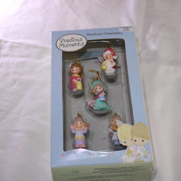 Enesco Precious Moments Miniature Ornaments “Loving Caring Sharing” 2002-Lot of5 - Picture 1 of 4